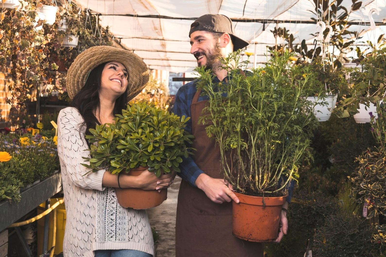 Professional floral design workspace